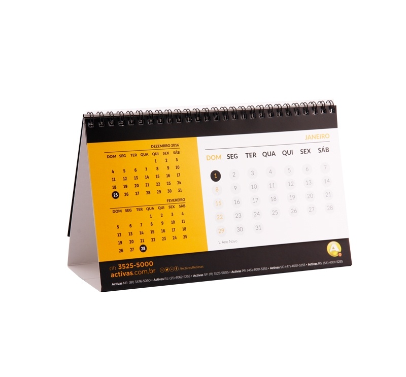 Calendários de Mesa Valor Ibirapuera - Cadernos Personalizados para Empresa em Sp